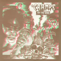 the CRAMPS - "Off The Bone" LP (Blue Vinyl w/3-D glasses) 