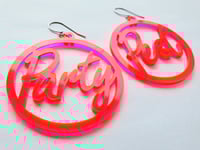Party Pest earrings in Neon Pink!