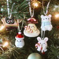 Image 2 of Candy Cane Bunny - Ornament