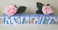 Image 9 of Peter rabbit Inspired Wood Name Blocks,Peter rabbit nursery,Peter rabbit new baby gift,Peter rabbit 