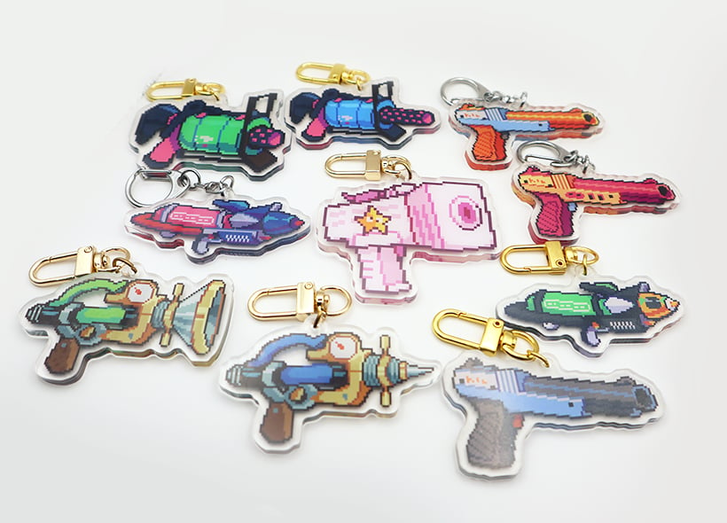 SPLATOON WEAPONS PIXEL ACRYLIC CHARM