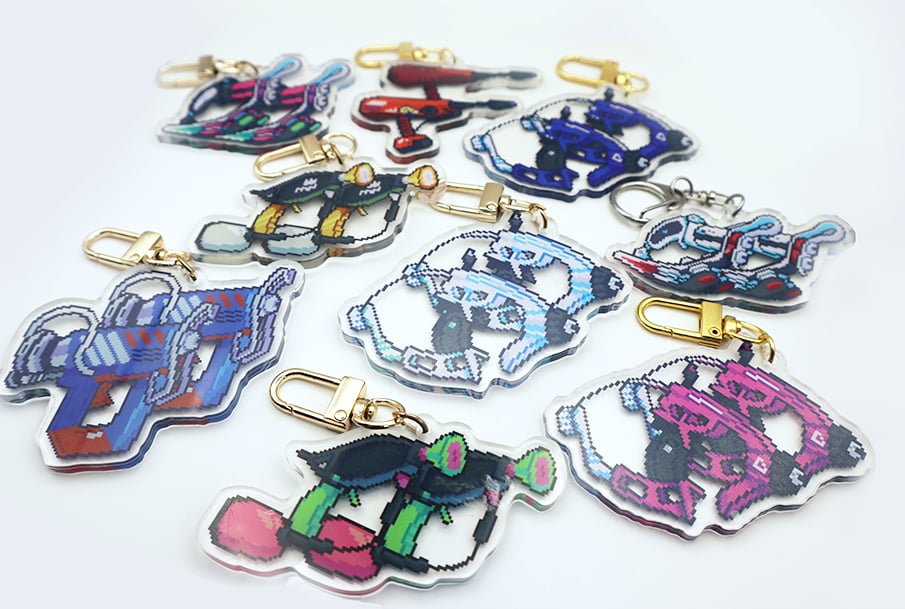 SPLATOON WEAPONS PIXEL ACRYLIC CHARM