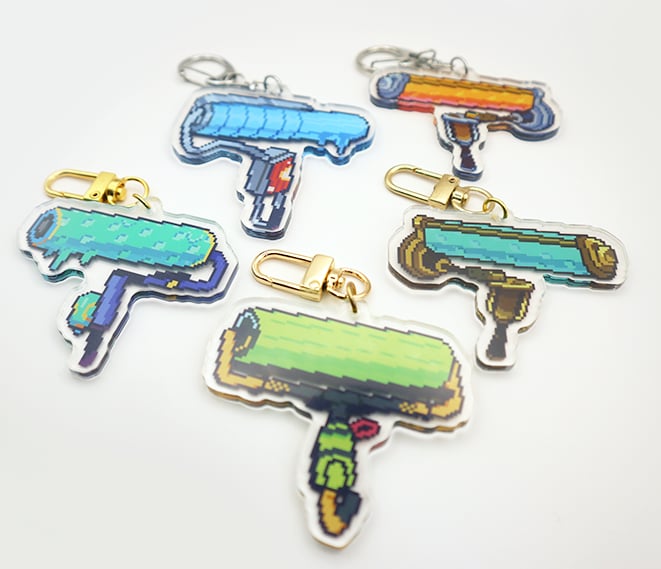 SPLATOON WEAPONS PIXEL ACRYLIC CHARM 2