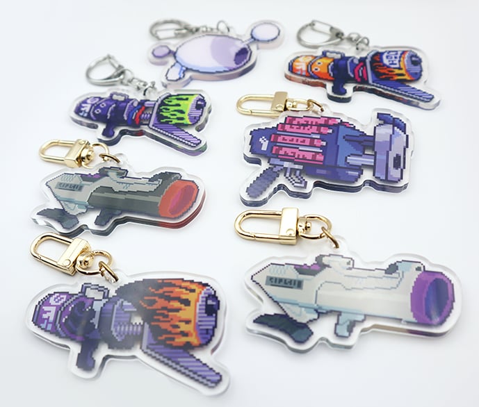 SPLATOON WEAPONS PIXEL ACRYLIC CHARM 2