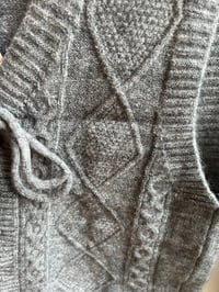 Image 3 of Grey Knitted Vest Lace-up