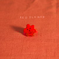 Red Flower brooch