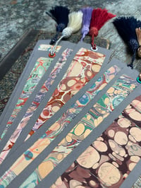 Image 2 of Vintage Ledger hand marbled bookmarks (see drop-down to make selection)