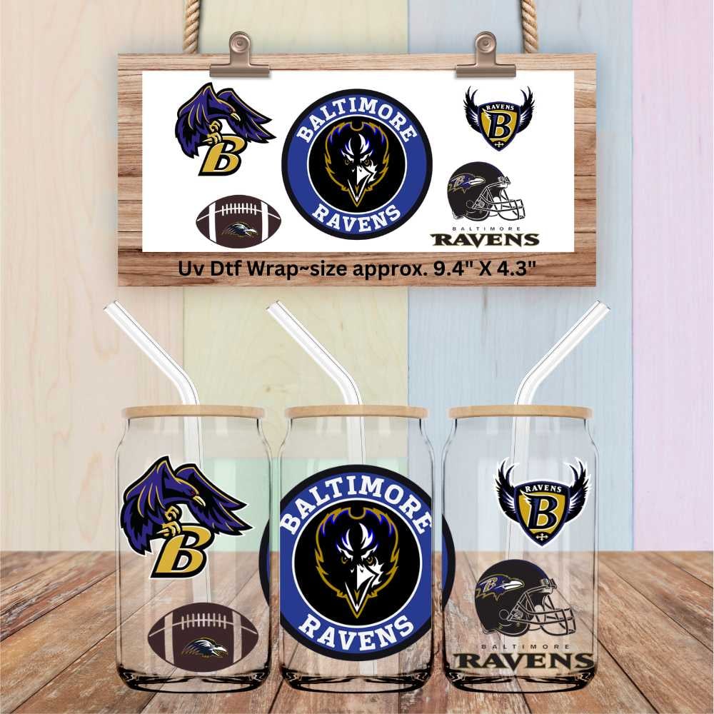 Image of Baltimore Raven Football Uv Dtf Wrap Double Sided FB88