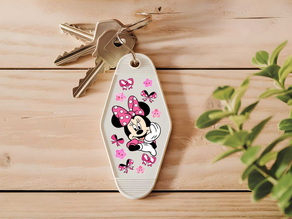 Image of Cartoon Character Motel Keychain Decals Choice of 15 Designs
