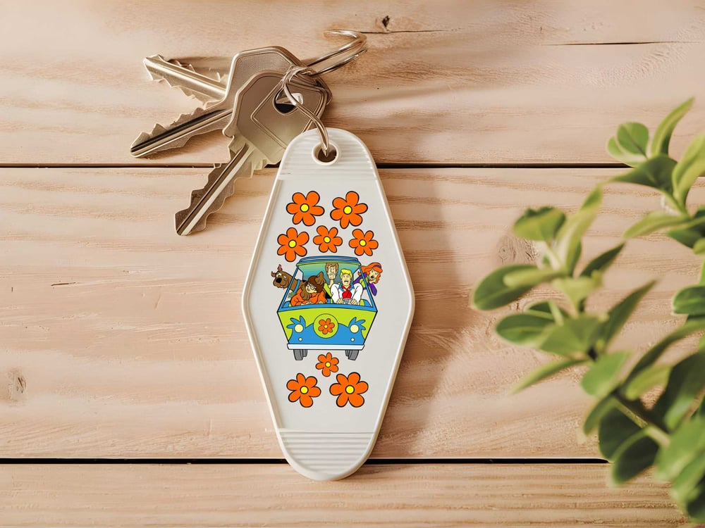 Image of Cartoon Character Motel Keychain Decals Choice of 15 Designs