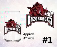Image 1 of Choice of 2 Arkansas Razorbacks Football Double Sided Uv Dtf Decal OD1
