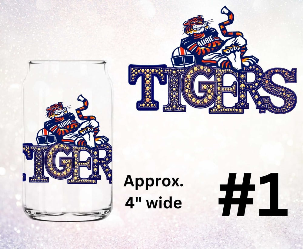 Image of Auburn Tigers Football Uv Dtf Decals Choice of 3 OD1