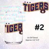 Image 2 of Choice of 2 Auburn Tigers Football Double Sided Uv Dtf Decal OD1