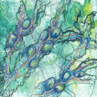 Image 1 of Shades of Bladderwrack # 3 (Fine Art Giclée Print - Hand Embellished)