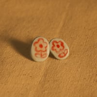 Image 2 of Hand-Painted Flower Earring