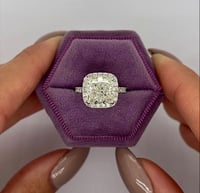 Image 2 of Aria Cushion Cut 5 Carat Lab Diamond Ring