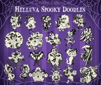 Image 1 of Helluva Spook Doodle Pins