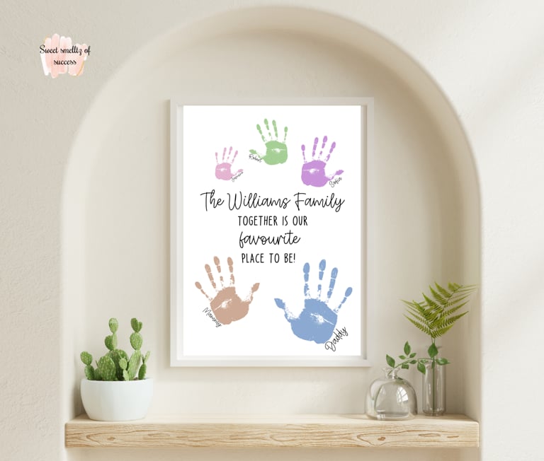 Image of Family Hand Print Wall Print