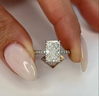 Image 1 of Amour 2 Carat Radiant Cut Lab Diamond Ring