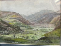 Image 2 of Vintage Lake District Watercolour Painting, Borrowdale Cumbria by A. J. Potter, Small Art, Framed 