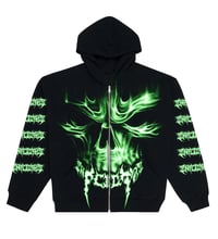 Green "Reaper" Zip Up Hoodie