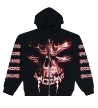 Red "Reaper" Zip Up Hoodie
