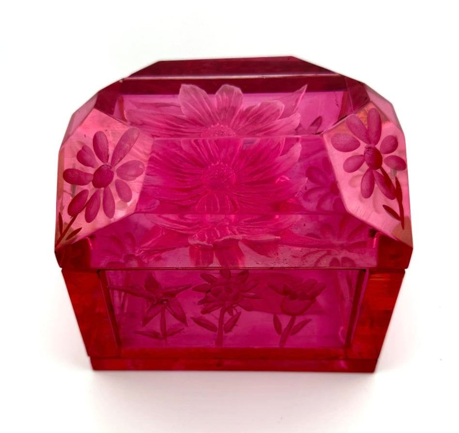Image of Hot Pink Lucite Box- One of A Kind