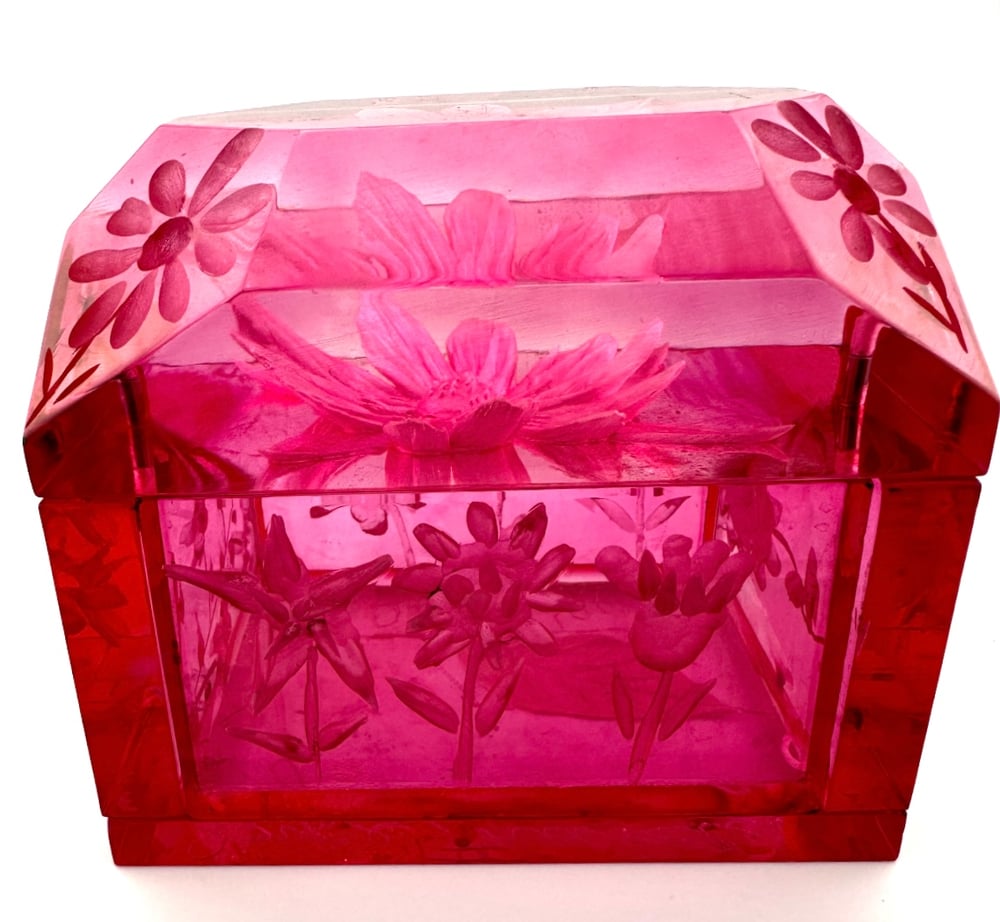 Image of  Hot Pink Lucite Box- One of A Kind 