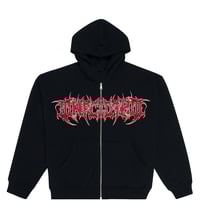 Red "Essential" Zip Up Hoodie
