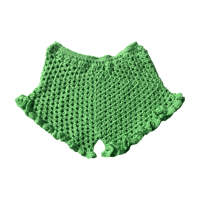 Neon Green Crochet Shorts