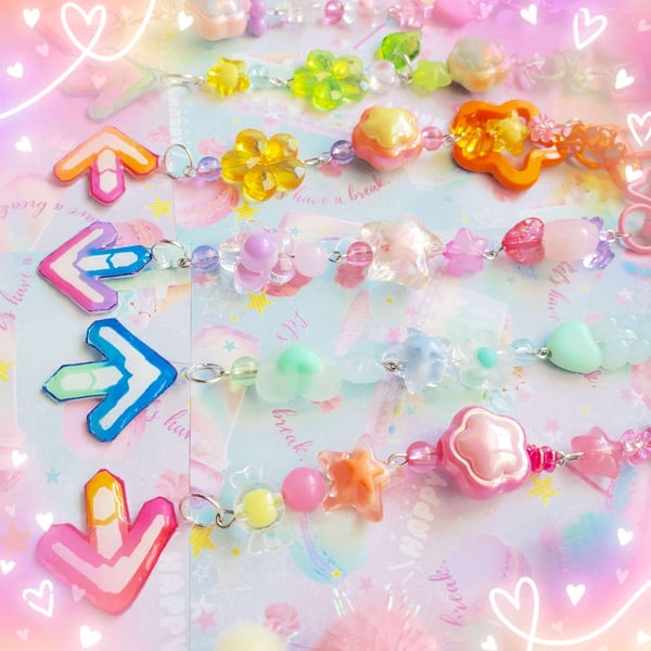 Image of ddr arrow phone bead charms