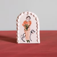 Hanging Ornament - Woman with Tulips and Whippet