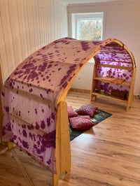 Image 1 of Cotton tie dye fabric / Handmade / for playstands / Natural colours / Waldorf soft pastel colours