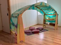 Image 3 of Cotton tie dye fabric / Handmade / for playstands / Natural colours / Waldorf soft pastel colours