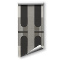 Image 3 of Deco Noir Peel and Stick Wallpaper – Black & White Geometric Art Deco