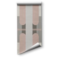 Image 2 of Soft Blush Geometric Art Deco Wallpaper