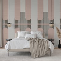 Image 1 of Soft Blush Geometric Art Deco Wallpaper