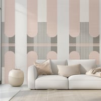 Image 4 of Soft Blush Geometric Art Deco Wallpaper