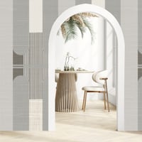 Image 3 of Gray Geometric Art Deco Wallpaper