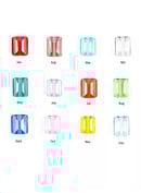 Image 4 of Silver Plated Rectangle Crystal Birthstone Necklace