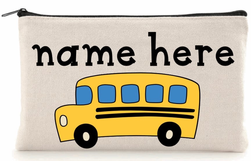 Image of Personalized name zipper pouch