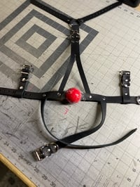 Image 2 of Leather Training Harness Gag - Version 2