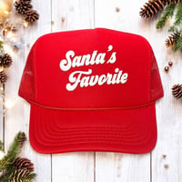 Image 1 of Santa's Favorite Trucker Hat