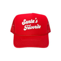 Image 2 of Santa's Favorite Trucker Hat