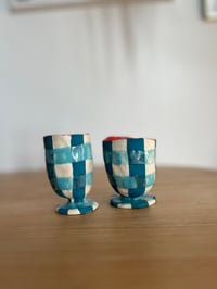 Image 2 of GIDDY PLAID 𐃯 mini chalice set (green)