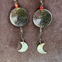 Image 3 of Brass Moon Earrings