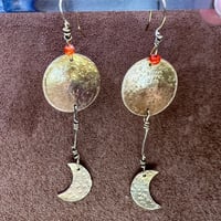 Image 4 of Brass Moon Earrings
