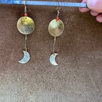 Image 5 of Brass Moon Earrings
