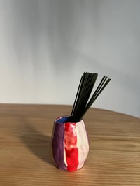 Image 1 of SLEEPY STRIPES 𐃢 bud vase