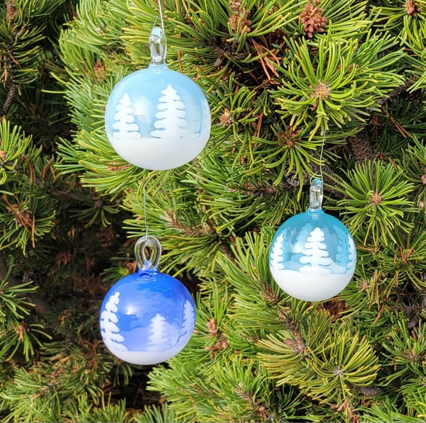 Image of "Frosty Trees" Ornaments